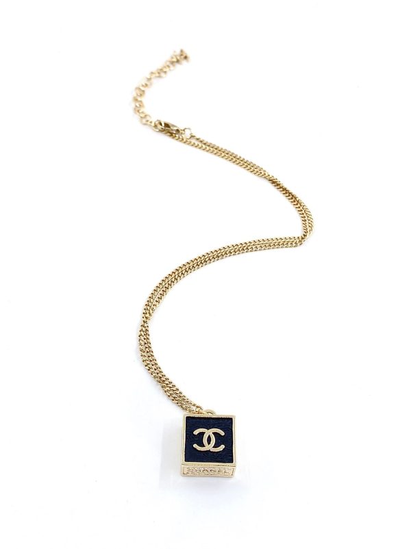 18K CC Square Pendant Necklace - 图片 4