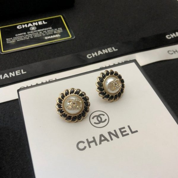 18K CC Black Earrings - 图片 4