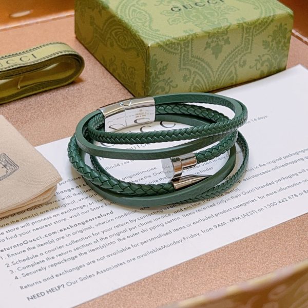 18K Double G Anger Forrest Green Bracelet - 图片 6