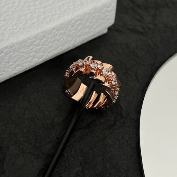 18K CD Archi Bar en Corolle Bague Ring - 图片 5