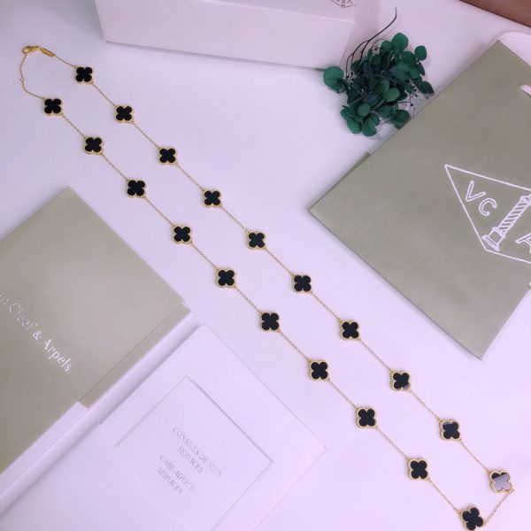 18K Vintage Alhambra 20 Motifs Long Necklace - 图片 8