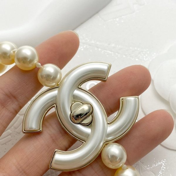 18K CC Pearl Chain Necklace - 图片 4