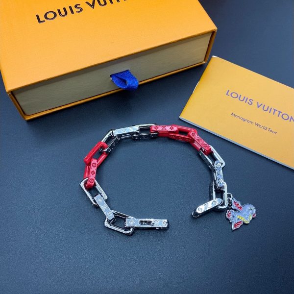 18K Louis Dargon Monogram Chain Bracelet - 图片 3