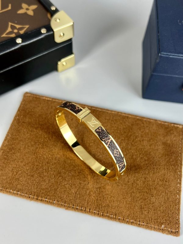 18K Louis Leather Bracelet - 图片 5