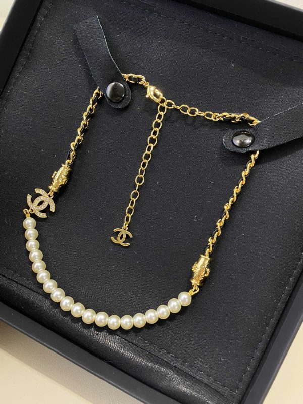 18K CC Pearl Chain Necklace - 图片 4