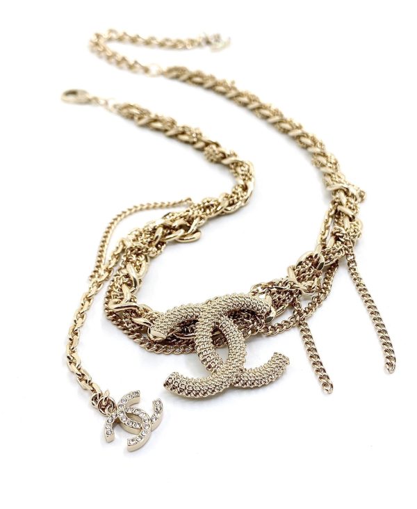 18K CC Crystals Choker Necklace - 图片 4