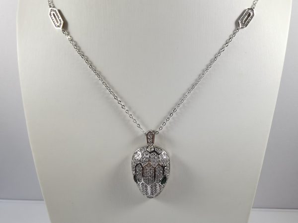 18K BV Serpenti Emerald Necklace - 图片 7