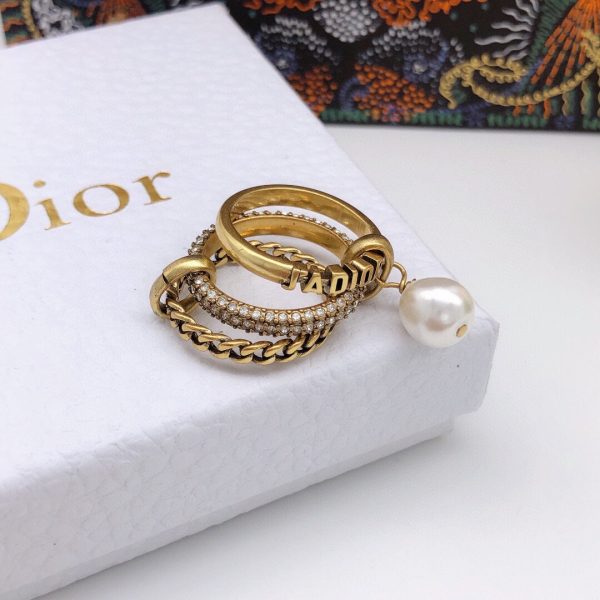 18K CD Pearl & Crystal J'Adior Rings - 图片 10