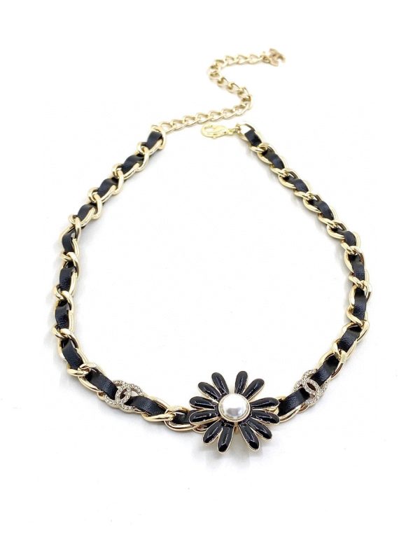 18K CC Black Daisy Necklace - 图片 4