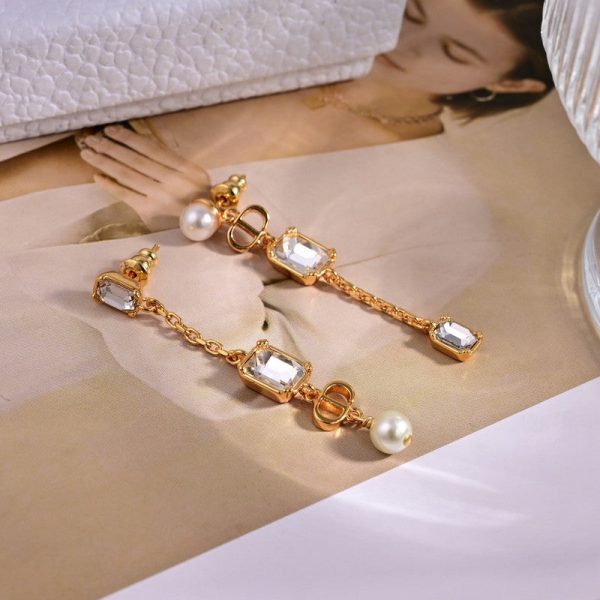 18K CD Tribales Crystal Earrings - 图片 3