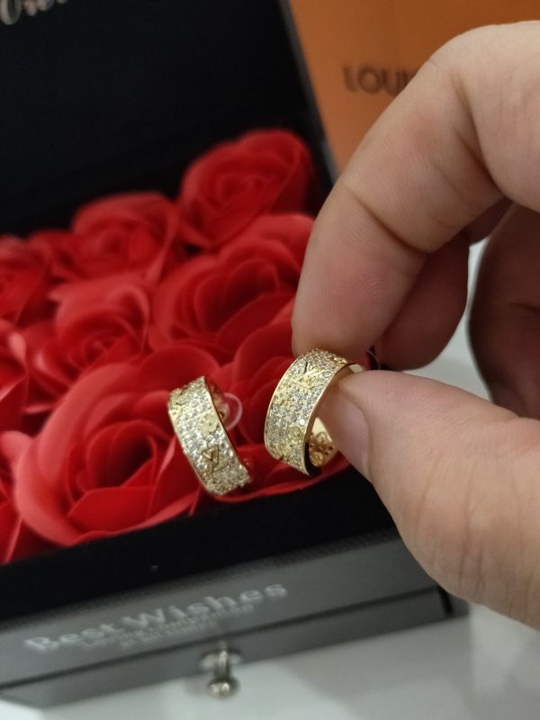18K Louis Circle Earrings - 图片 5