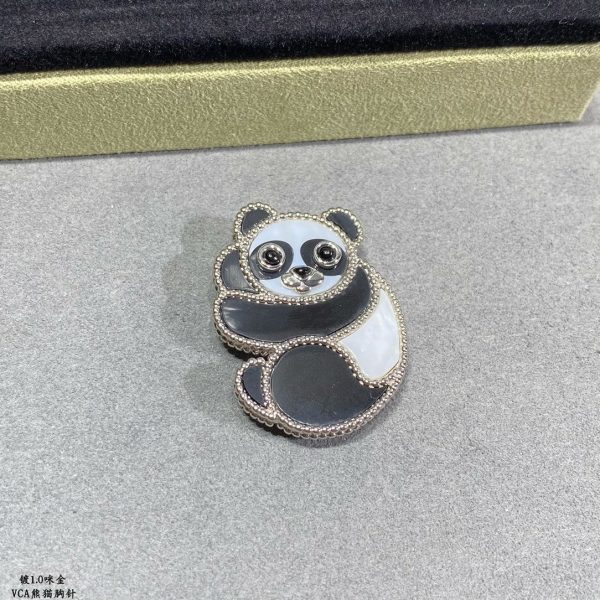 18K Lucky Animals Panda Clip Brooch - 图片 6