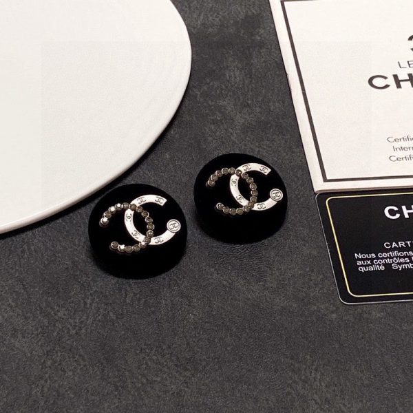 18K CC Black Earrings - Image 6