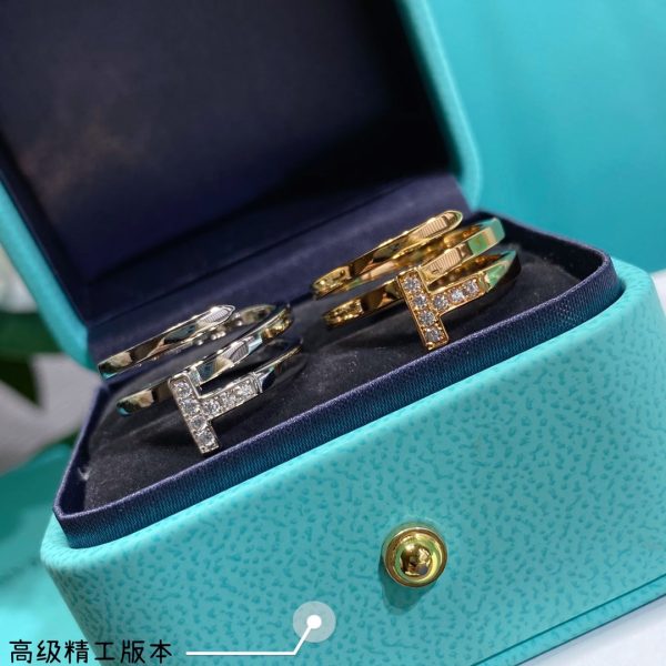 18K T Diamond Square Ring - 图片 2