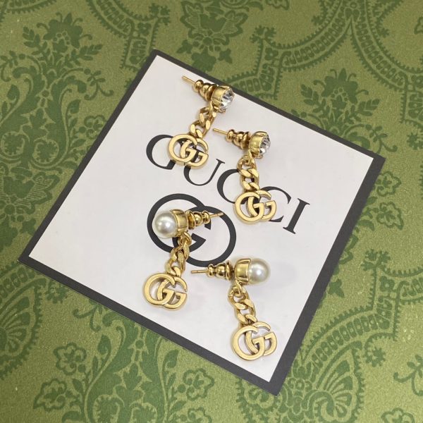 18K Double G Chain Earrings - 图片 5