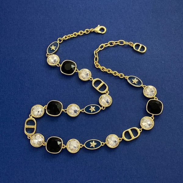 18K CD Color Crystal Necklace - 图片 2