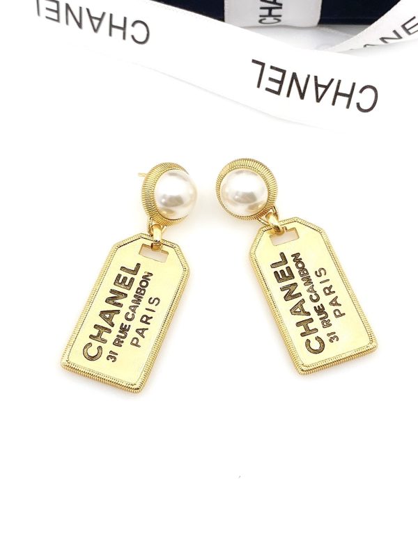 18K CC Paris Pearl Earrings - 图片 4