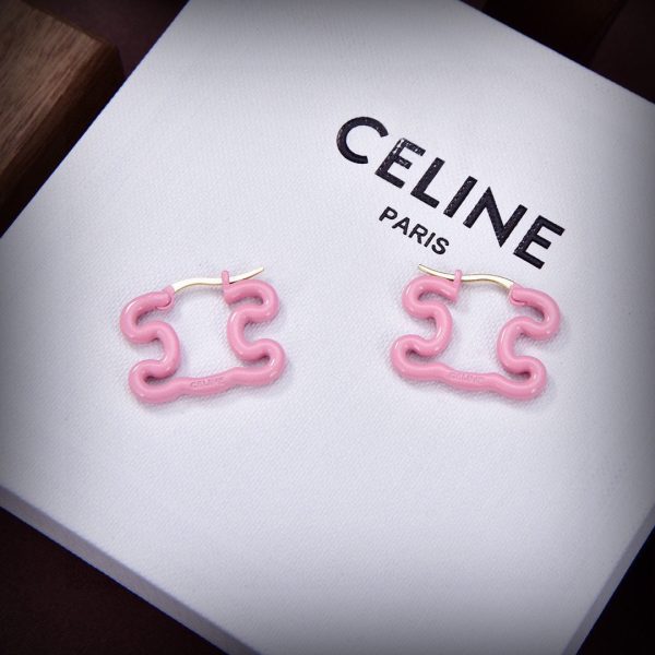 18K Triomphe Color Resin Earrings - Image 2