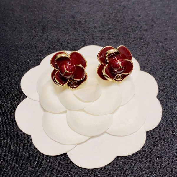 18K CC Camellia Earrings - 图片 2