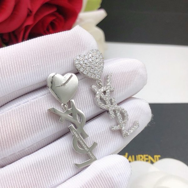 18K Saint Heart Diamonds Earrings - 图片 5