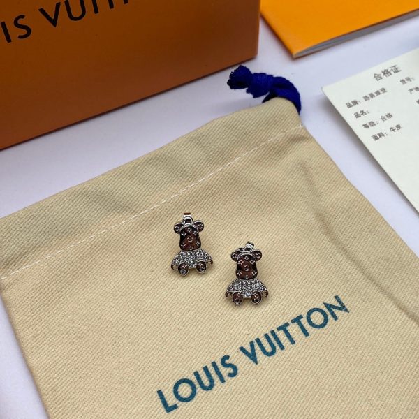 18K Louis Bear Earrings - 图片 3