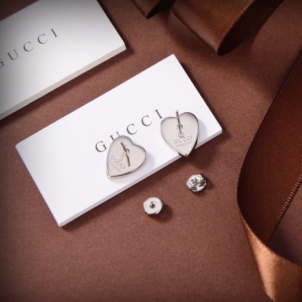 18k Double G Heart Earrings - 图片 6