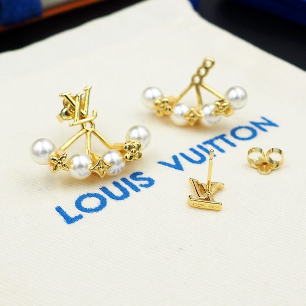 18k Louis Monogram Pearls Earrings - 图片 9