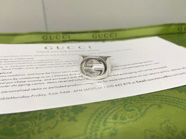 Double G Interlocking G Wide Ring - Image 2
