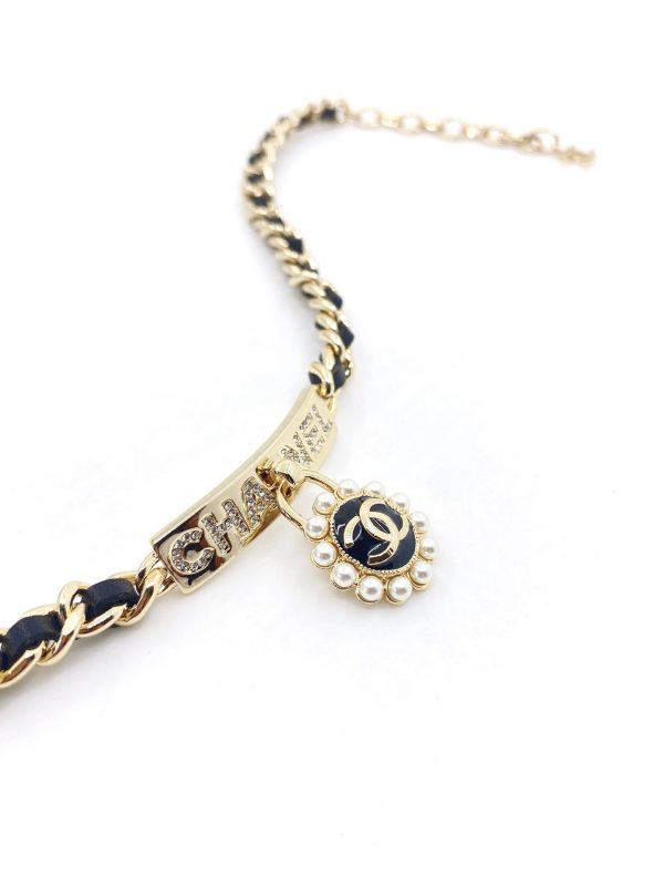 18K CC Pearls Choker Necklace - 图片 5