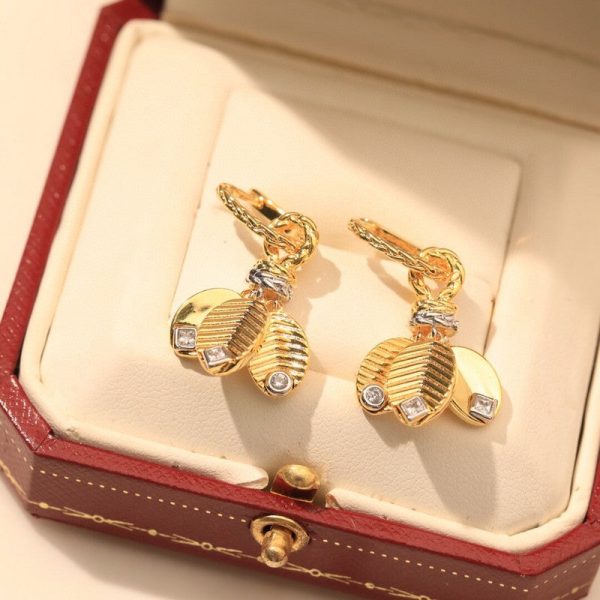 18K Grain De Café Earrings - 图片 4
