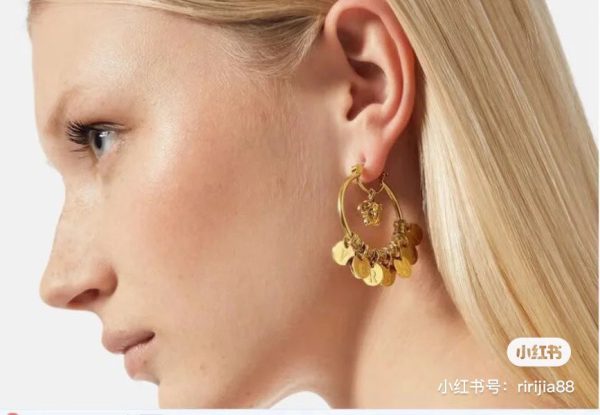 18K Vers Circle Earrings - 图片 4