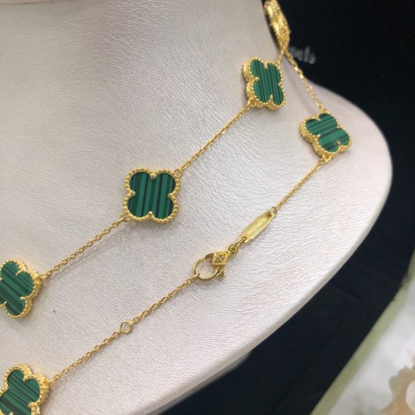 18K Vintage Alhambra 20 Motifs Long Necklace - Image 6