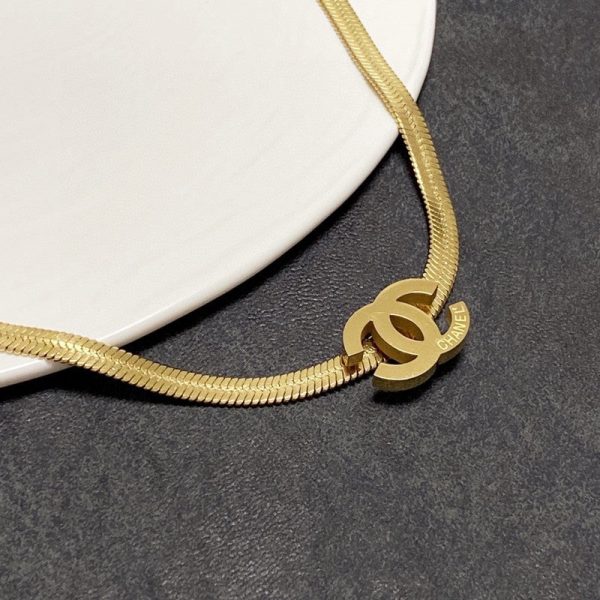 18K CC Gold Choker Necklace - 图片 5