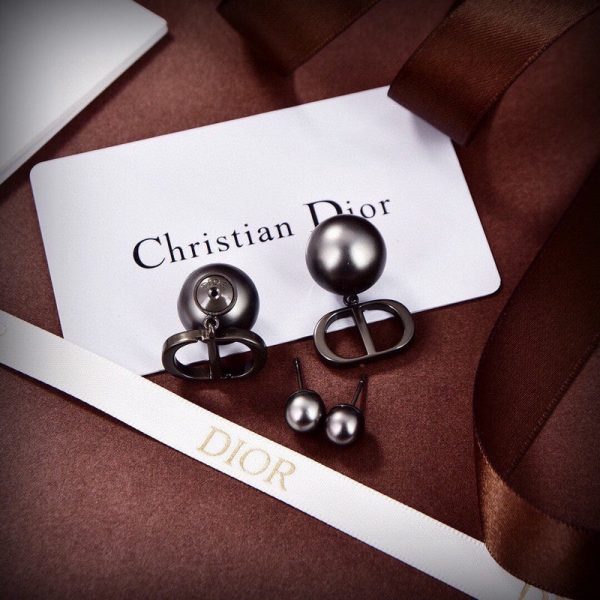 18K CD Tribales Grey Pearl Earrings - 图片 4