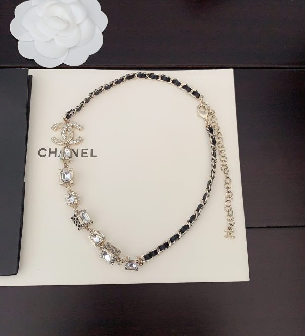 18K CC Square Crystal Choker Necklace - 图片 3