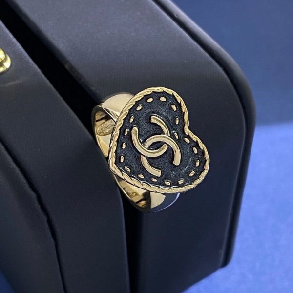 18K CC Black Open Ring - Image 4