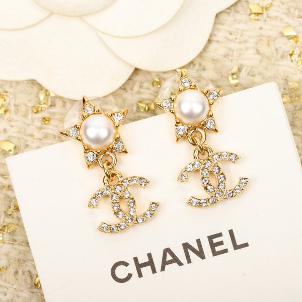18K CC Star Crystals Earrings - 图片 5