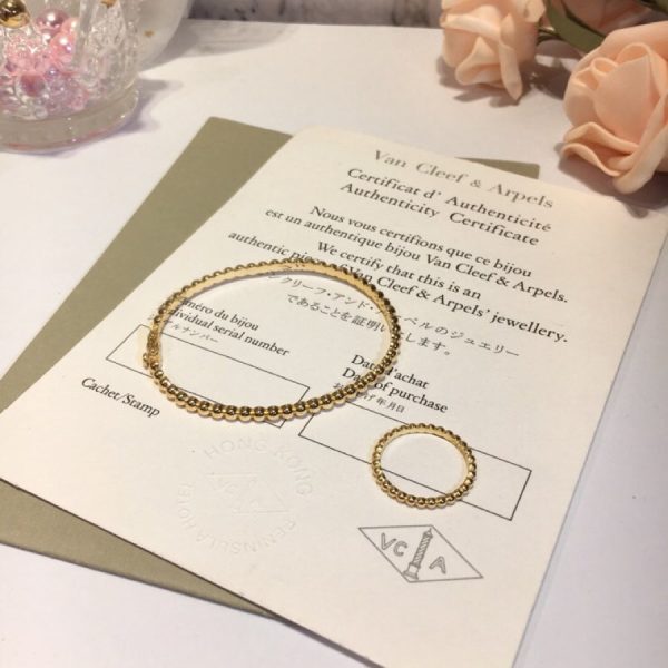 18K Yellow Gold Perlée Pearls Bracelet - 图片 4