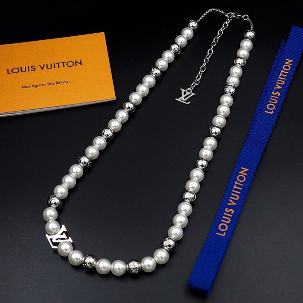 18K Louis Monogram Pearls Necklace - 图片 7