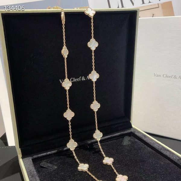 18K Vintage Alhambra 20 Motifs Long Necklace - 图片 4