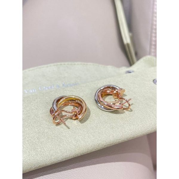 18K Trinity Earrings - Image 4