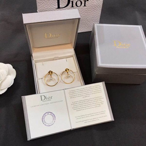 18K CD 30 Montaigne Pearl Earrings - 图片 13