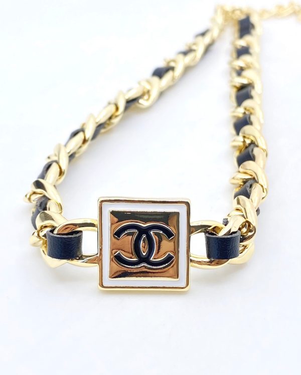 18K CC Leather Necklace - 图片 2
