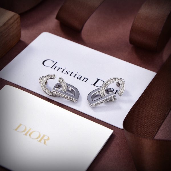18K CD Lock Earrings - 图片 4