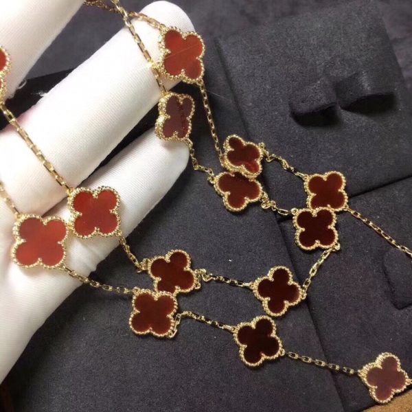 18K Vintage Alhambra 20 Motifs Long Necklace - 图片 6
