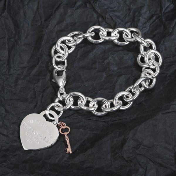 18K T Heart Tag Bracelet - 图片 5