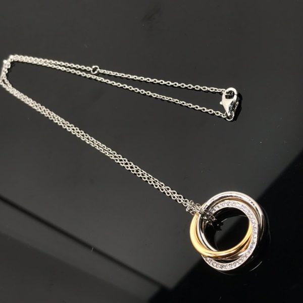 18K Trinity Diamonds Necklace - 图片 12