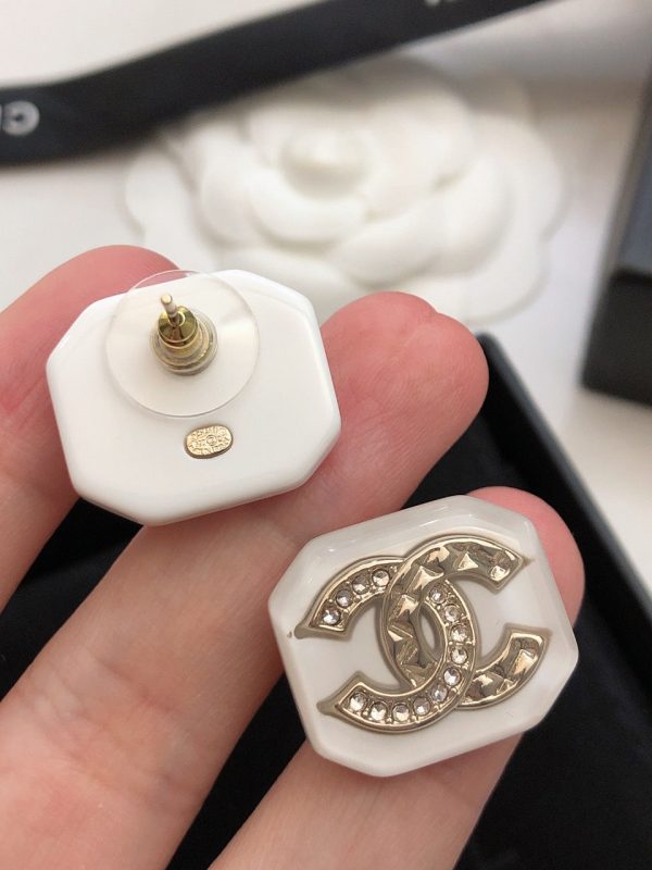 18K CC Resin Earrings - 图片 4