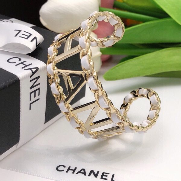 18K CC Vintage Pearl Cuff Bracelet - 图片 6