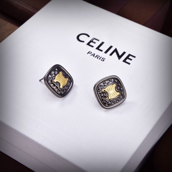 18K Triomphe Black Gold Earrings - Image 5